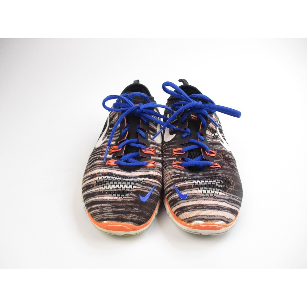 NIKE Free TR Fit 5.0 Running Gym Shoes Womens Size 7.5 Orange Blue Black White